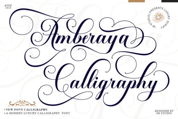 Amberaya Calligraphy: A Creative Font for Timeless Design