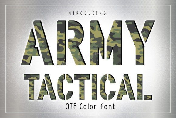 Army Tactical: Commanding Attention with a Camouflage Typeface