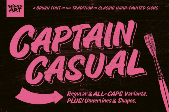 Captain Casual: The Bold Brush Font for Authentic Brands