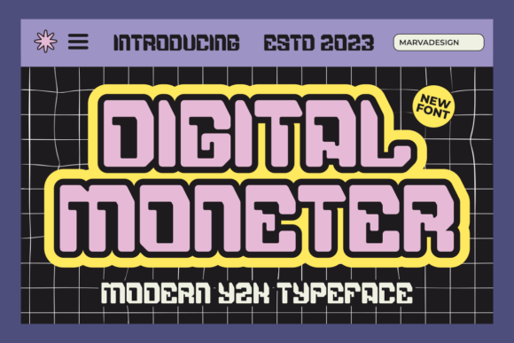 Digital Moneter: A Modern Techno Y2K Font for Bold Branding