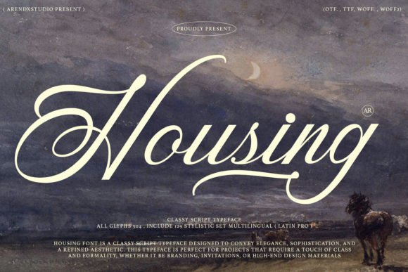 Housing Font: A Classy Script for Elegant Design