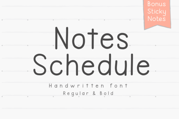 Notes Schedule: A Handwritten Font for Authentic Projects