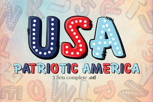 Patriotic America: A Pop Art Celebration in Every Letter