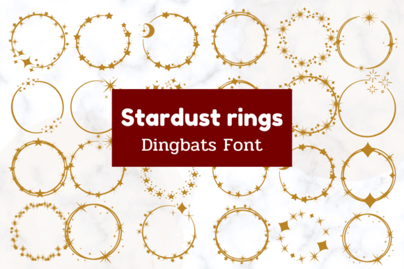 Stardust Rings: A Dingbats Font for Sparkle