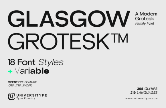 UT Glasgow Grotesk: The Modern Sans Serif for Bold Brands