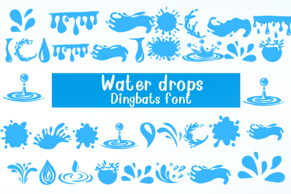 Water Drops: A Playful Dingbat Font for Creative Projects